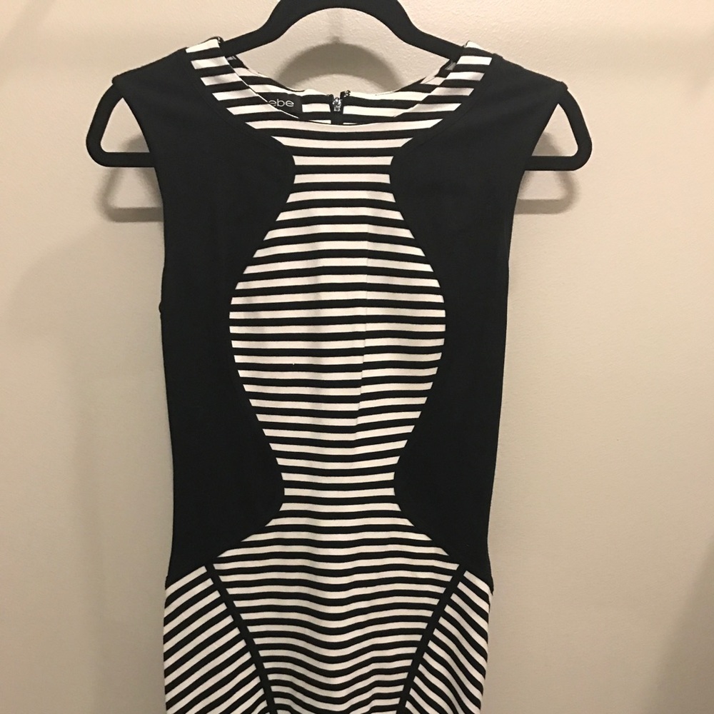 Bebe Striped Bodycon Dress